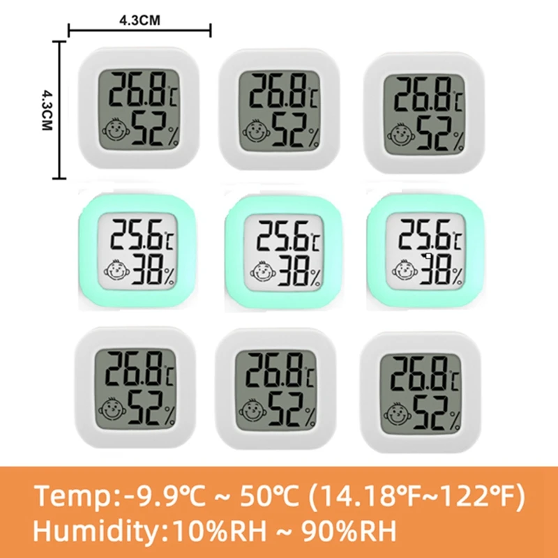 

Набор цифровых мини-термометров, гигрометров, 9 шт.