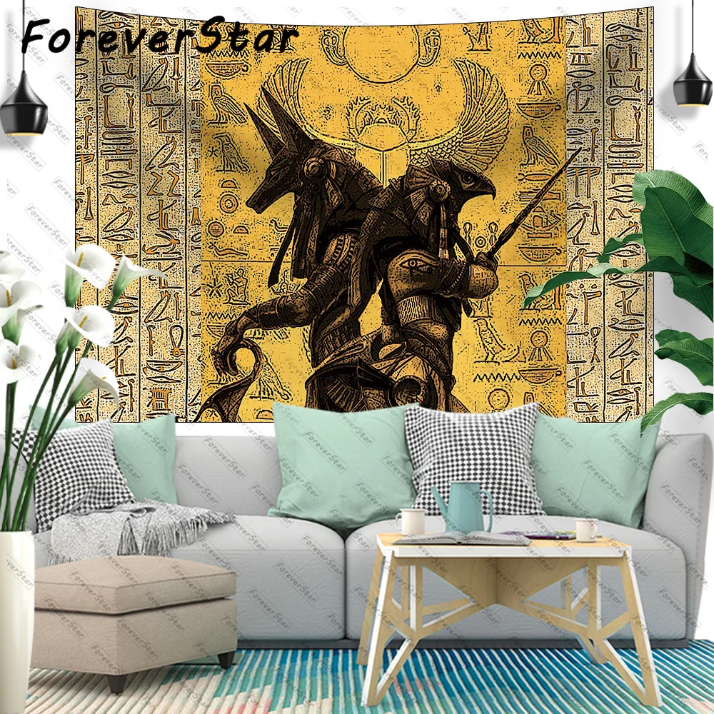 

Древний Египетский гобелен, Священная египетская стенная роспись, гобелен на стену, подвесные иероглифные резьбы, гобелены для фотографии, ...