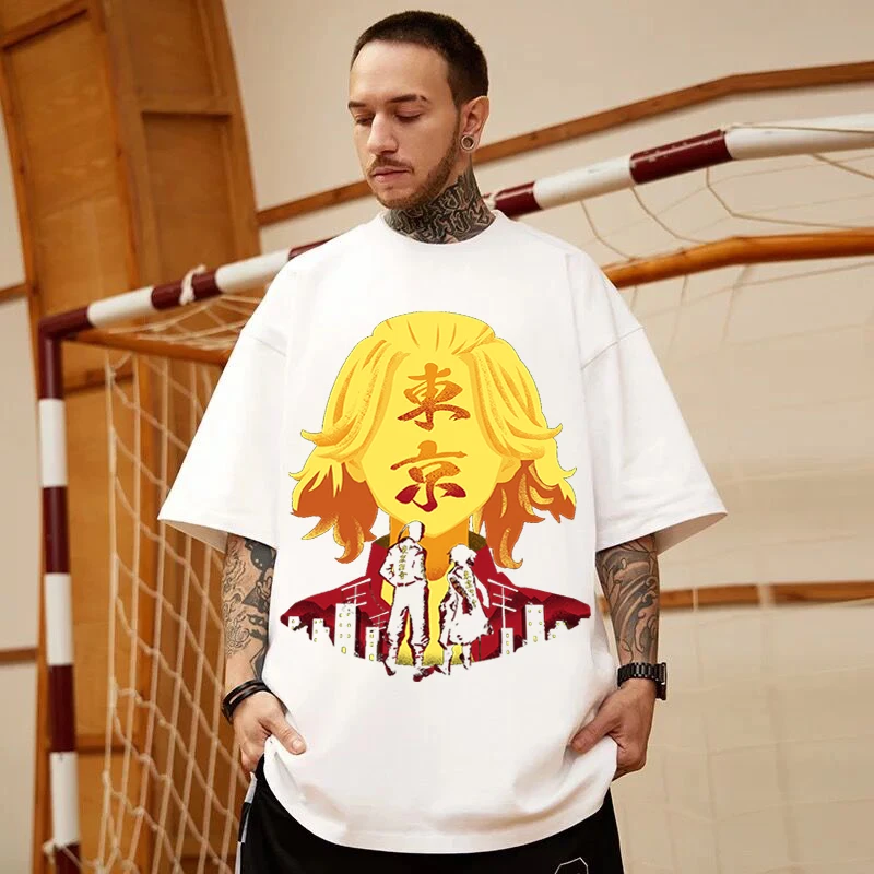 Japanese Anime Tokyo Revengers Cotton TShirt Men Tokyo Manji Gang Graphic Tee Shirt  Anime T-shirt Women Summer Tops Tshirt Male