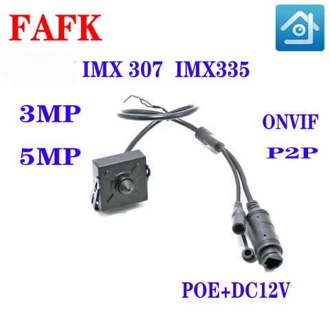 POE mini IMX307 IMX335 IPC 3MP 5MP starlight low illumination network onvif p2p audio camera APP ICSEE