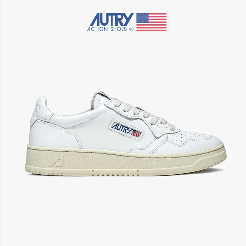 

Autry Shoes Splicing White Tail Casual Board Shoes Round Head Lace Up Men Shoes Small White Shoes For Women Skateboarding Shoes