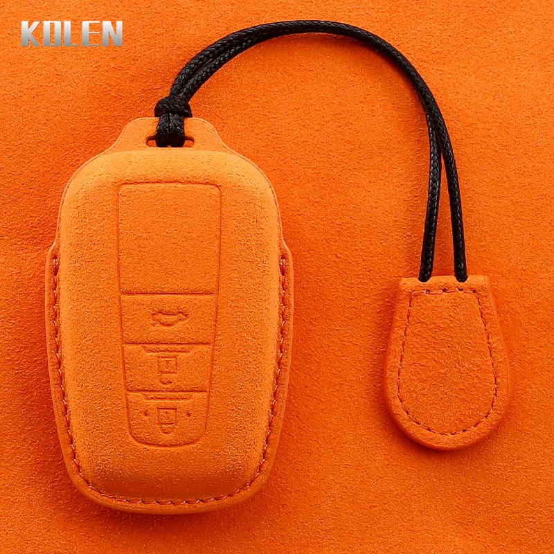 

Чехол для автомобильного ключа с дистанционным управлением для Toyota Prius Camry Corolla CHR RAV4 Land Cruiser Prado 2 3 4 кнопки кожаный брелок аксессуары