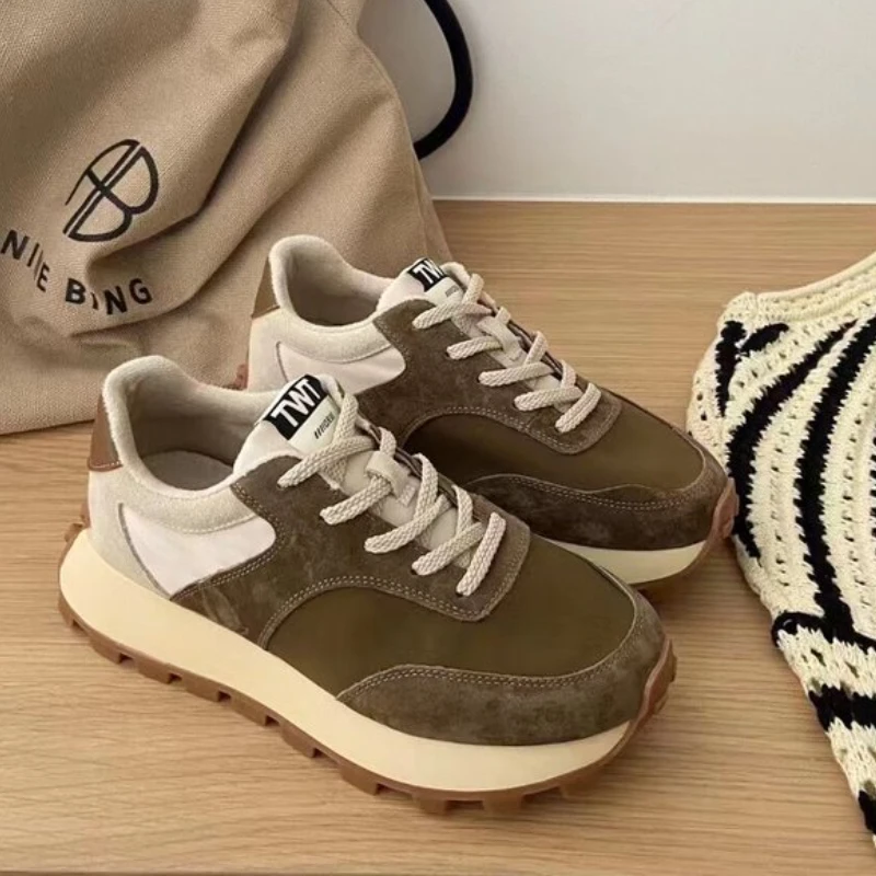 

2022 Spring and Autumn Color-blocking Lace-up Casual Shoes To Increase Comfort and Versatile Sneakers Shoes for Women Sneakers