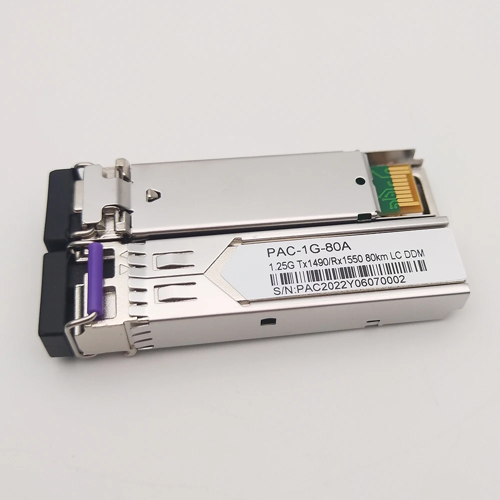1 25G SFP трансивер одномодовый одноволоконный 3 ~ 200 км BiDi 120 Нм/Нм WDM 1G LC модуль