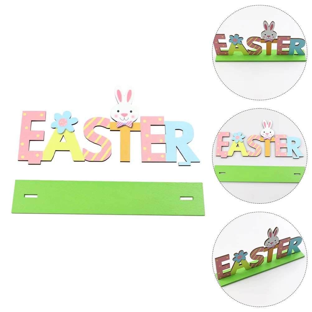 

Letter Easter Elements Design Decorative Wooden Tabletop Adorn For Easter