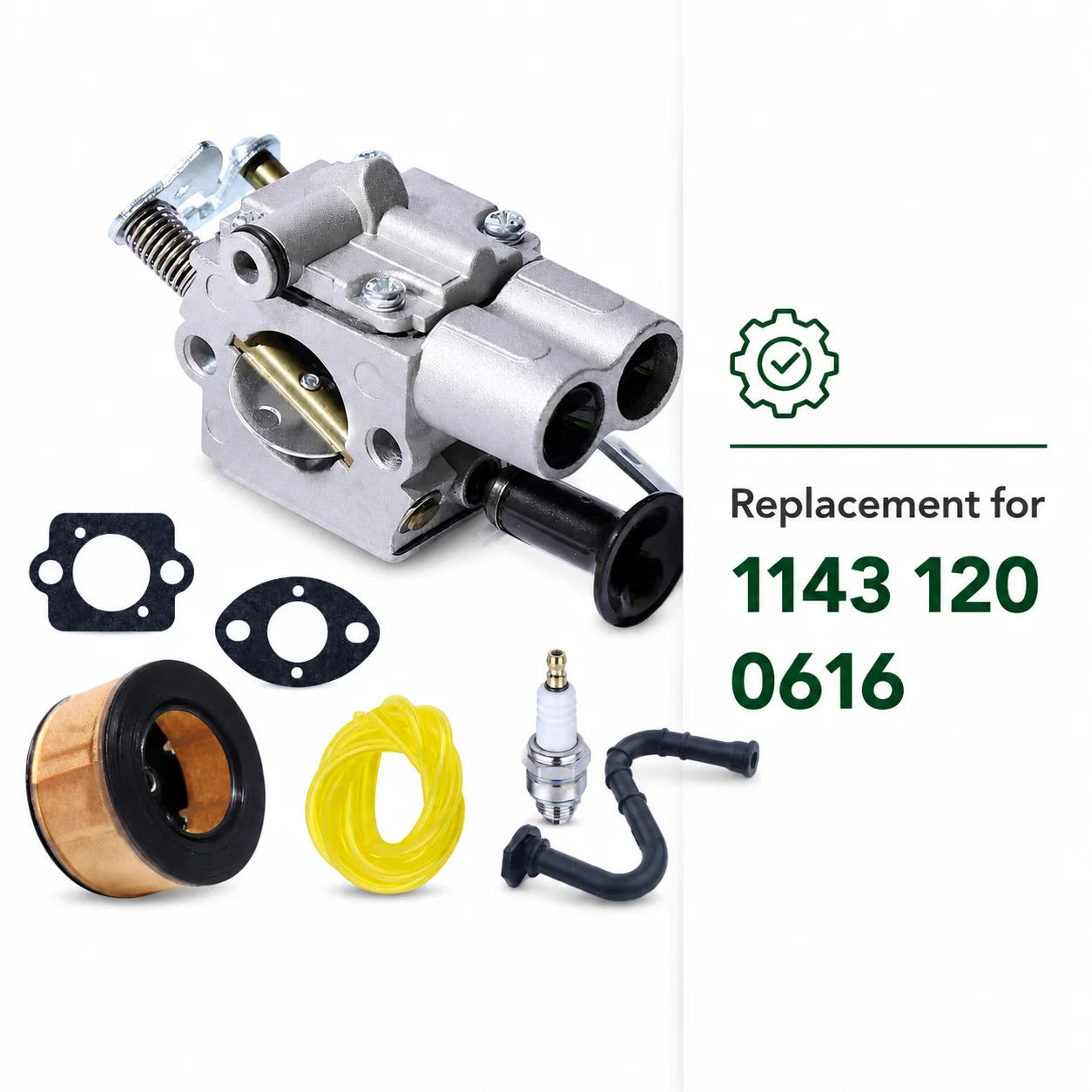Фото Комплект карбюратора, заменяющий C1Q-S211/B C1Q-S246 1143 120 0616 для Stihl MS271 MS291 MS261C, не подходит для топливной магистрали C1Q-S181A S182A. №4