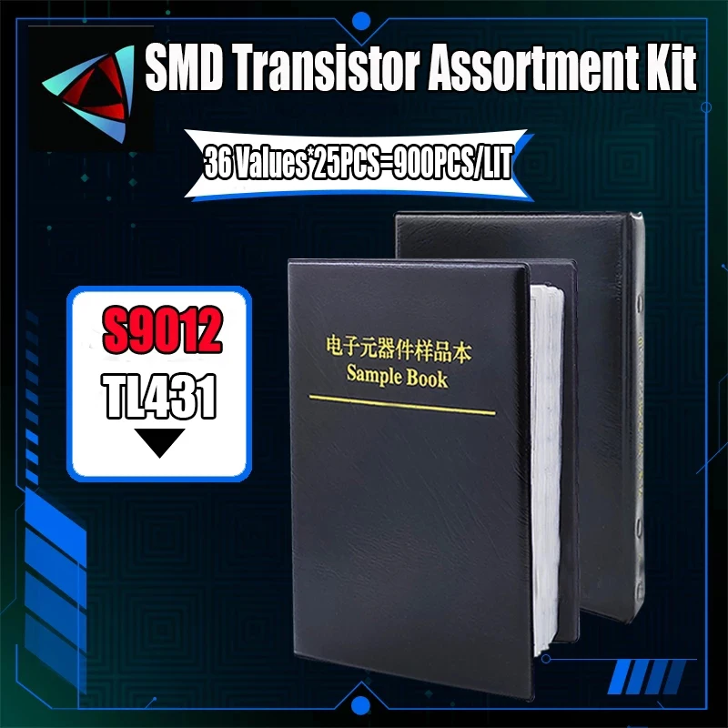 

900 шт. SOT-23 36 значений SMD SMT NPN PNP SOD 5551 2222 TL431 BC807 BC817 набор транзисторов и диодов в ассортименте