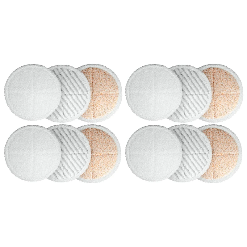 

12 Pack Mop Cleaning Pad Kit Replacement Pads For Bissell Spinwave 2039A 2124