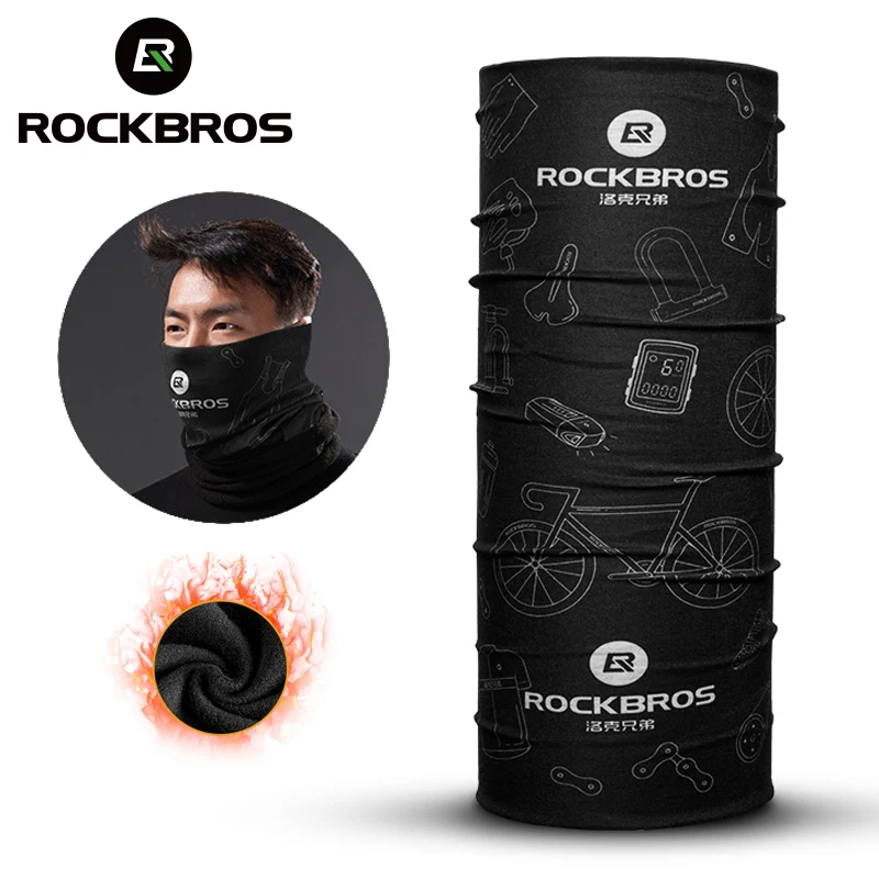

ROCKBROS сохраняющая тепло маска для лица Зимняя Маска для велоспорта альпинизма катания на лыжах Спорт маска для лица Балаклава полиэстер высокоэластичный Флисовый Шарф