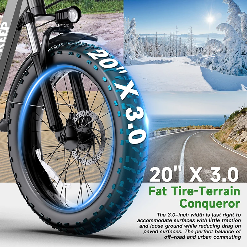 L20 E-Bike 750 Вт двигатель 48V10AH складной горный электрический велосипед механический тормоз 20*3-дюймовая шина городской электрический велосипед для поездок на работу (art.: 3920d2fdcfd14) - 3920d2fdcfd14