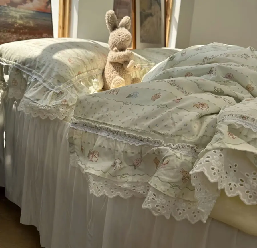 Романтическое милое цветочное оформление двойное Полноразмерное Королевский