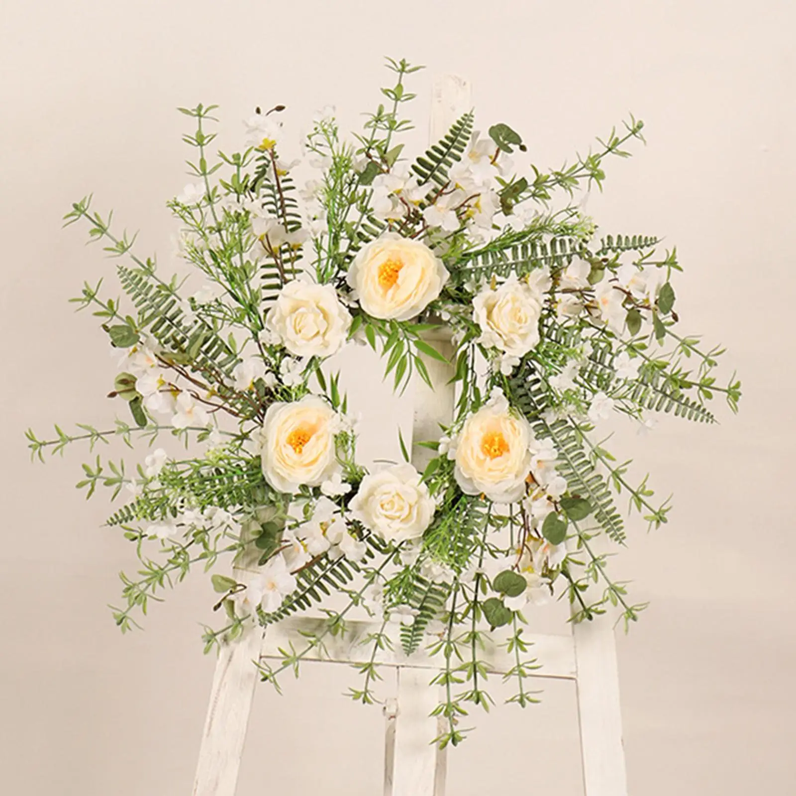 

Artificial Silk Flower Wreath Crafts Garland for Festival Holiday Decoration