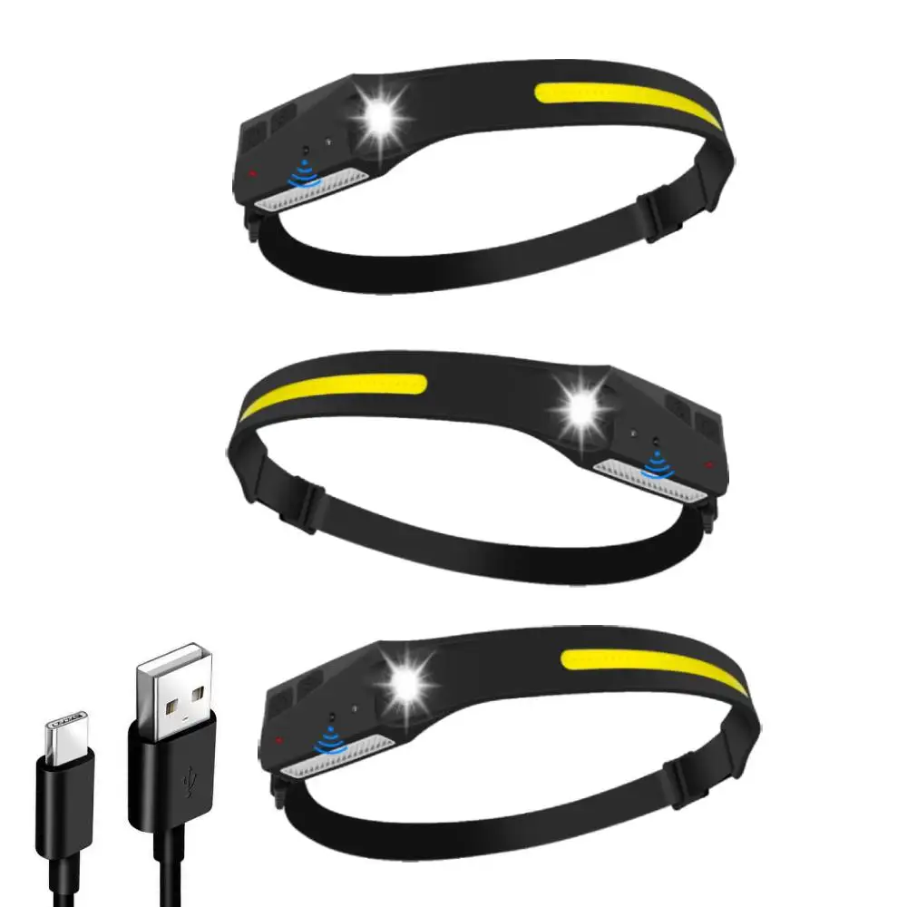 

Индукционный налобный фонарь с COB матрицей и зарядкой по Usb, 1200 мАч