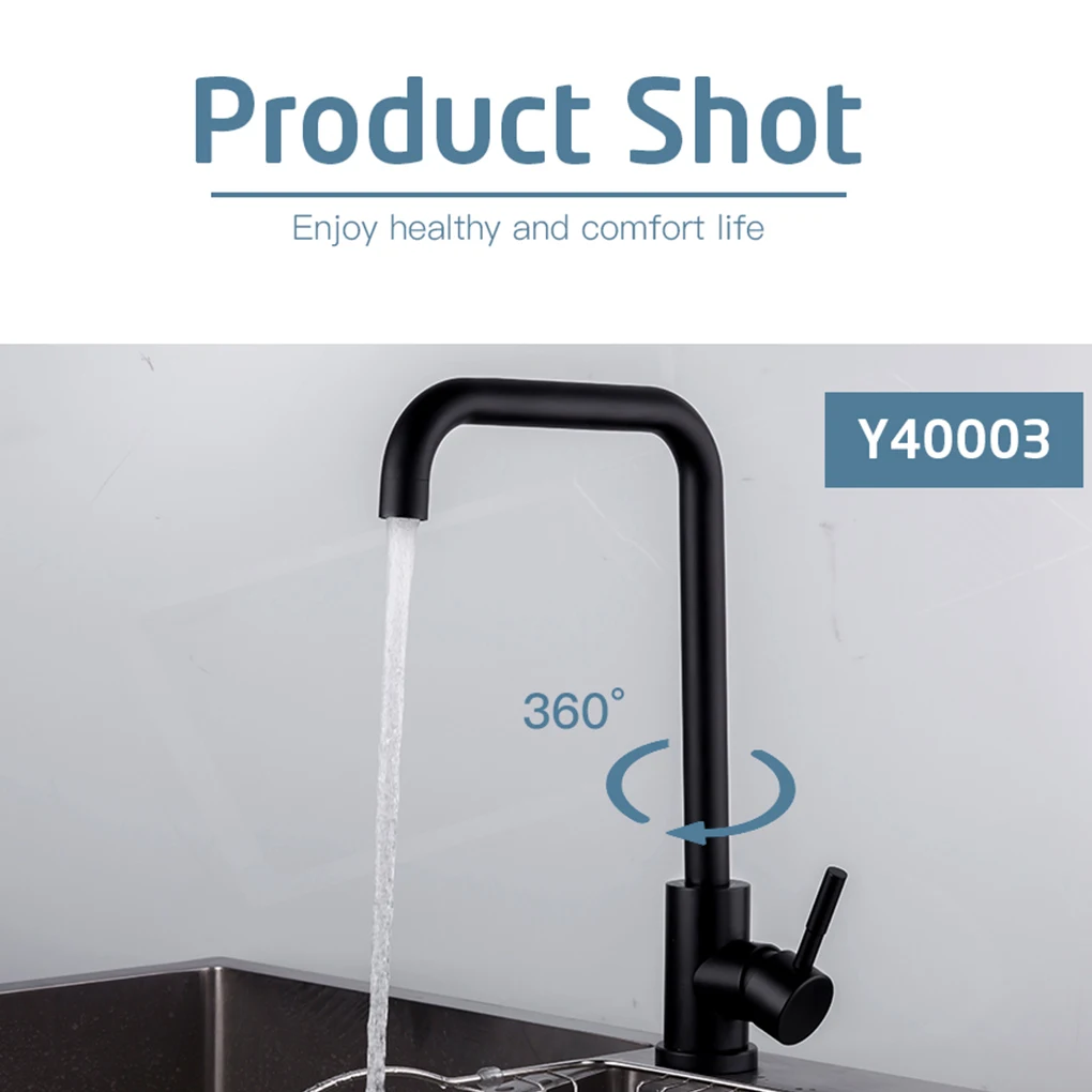 

Kitchen Faucets Premium Material Anti-corrosion Single Handle Powerful Flow Wide Application Handy to Install Sink Faucet