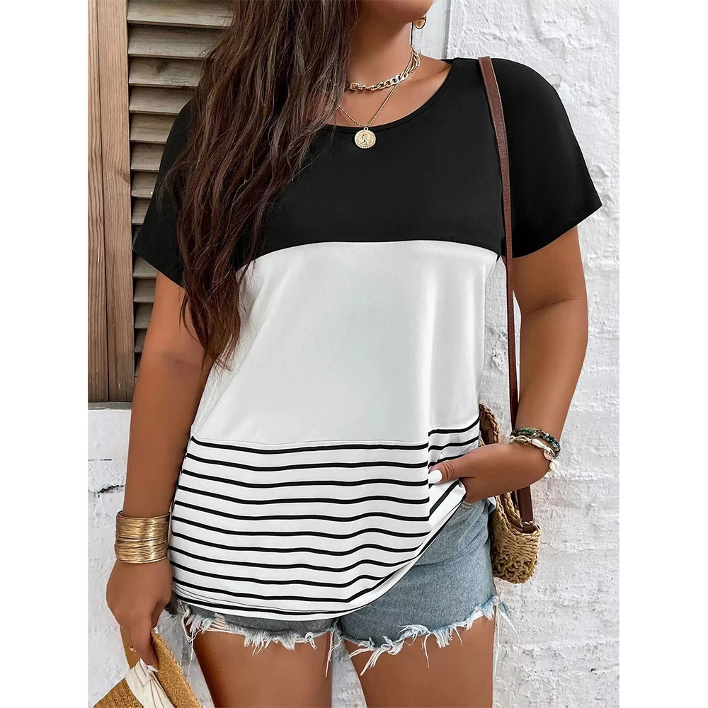 Женская футболка с V-образным вырезом