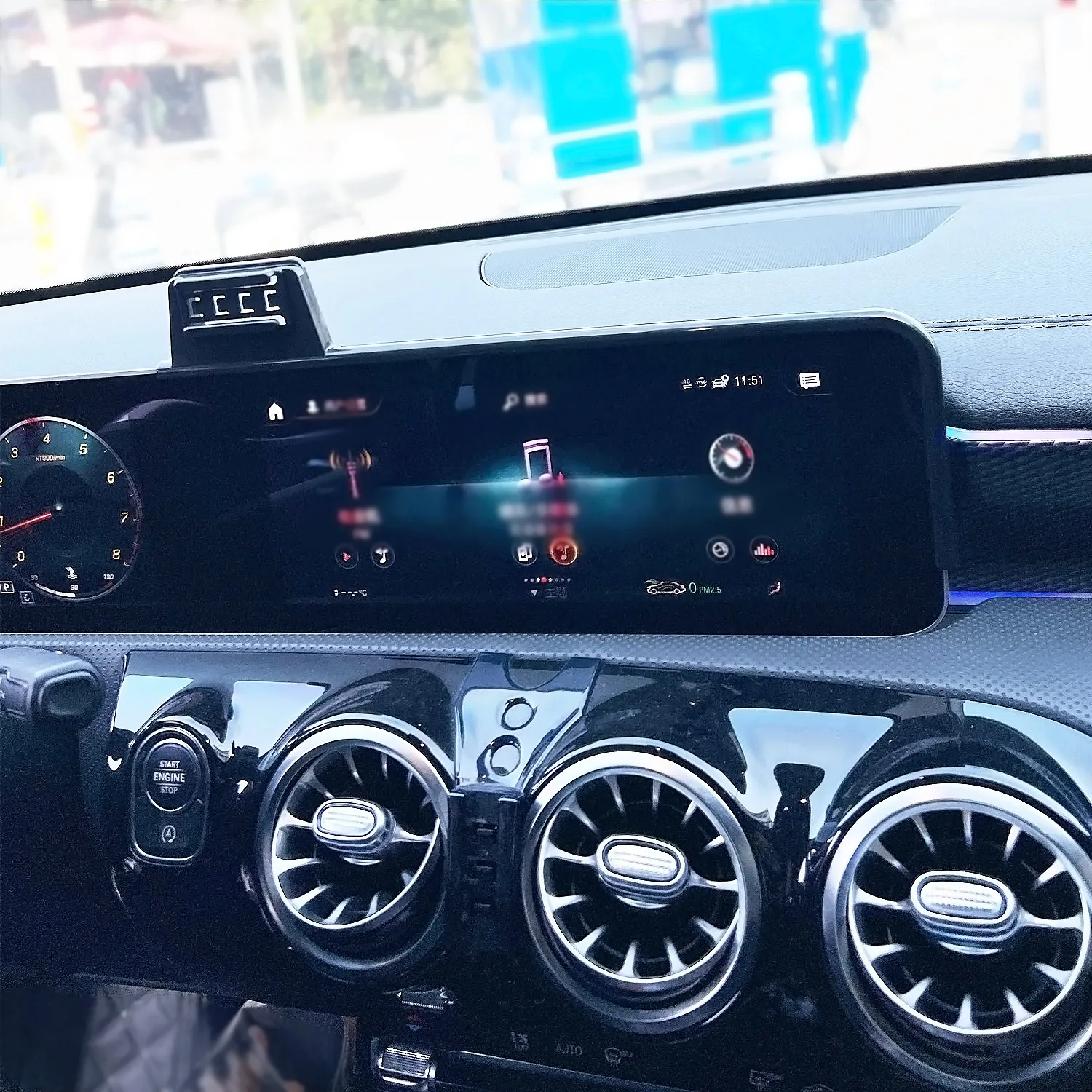 Автомобильный держатель для телефона Mercedes Benz A-Class W177 2023 2022-2019 фиксированная база