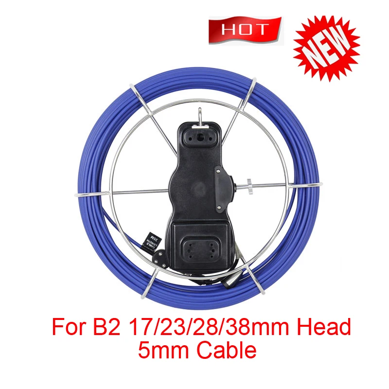 Гибкий кабель 7 мм для видеокамеры осмотра труб дренажный канализационный