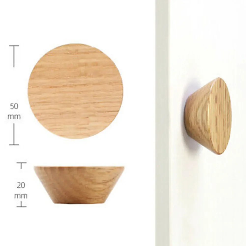 

2 шт., ручка для шкафа в скандинавском стиле, круглая ручка из массива дерева, дверная ручка для шкафа, ручка для ящика, ручки для шкафа «сделай сам»