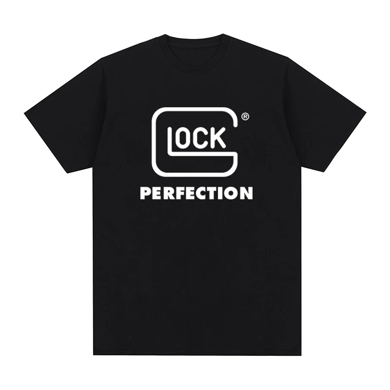 

Мужская хлопковая футболка Glock perfection, Спортивная футболка с рисунком оружия, стрельбы, охоты, джунглей, Новинка