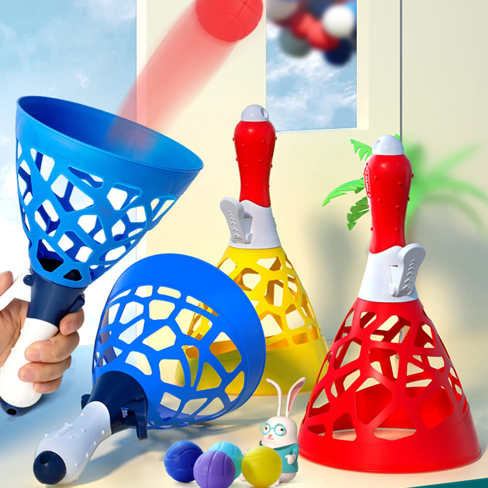 

Catch Ball Game Launch Throw Catch Ball Set Parent-Child Interactive Puzzle Safe Launch And Catch Toy