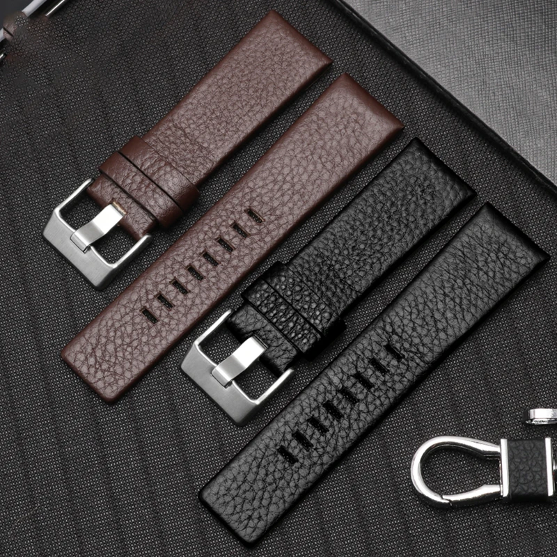 Мужской большой кожаный ремешок для часов Diesel DZ4318 4323 DZ7370 7395 7396 7331 7413 24 мм 26 28