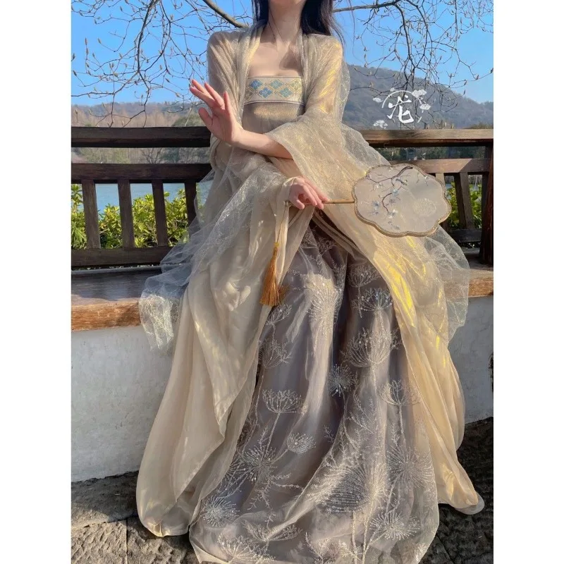 Женское платье Ханьфу COZOK полиэстер цветочное