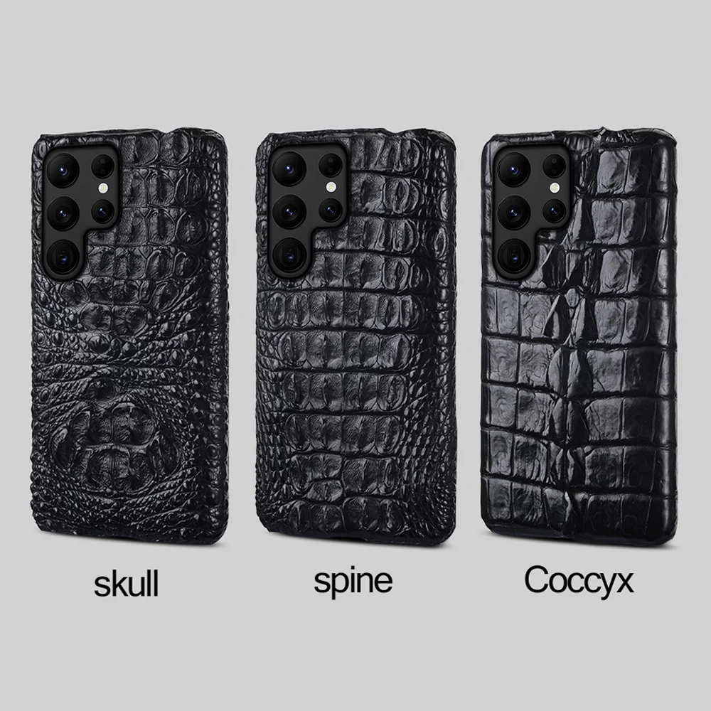 Genuine Crocodile Leather Case for Samsung Galaxy S23 S21 S22 Ultra S20 FE S10 S23 Plus Note 20 10 A53 5G A54 A51 A52 A52S A34