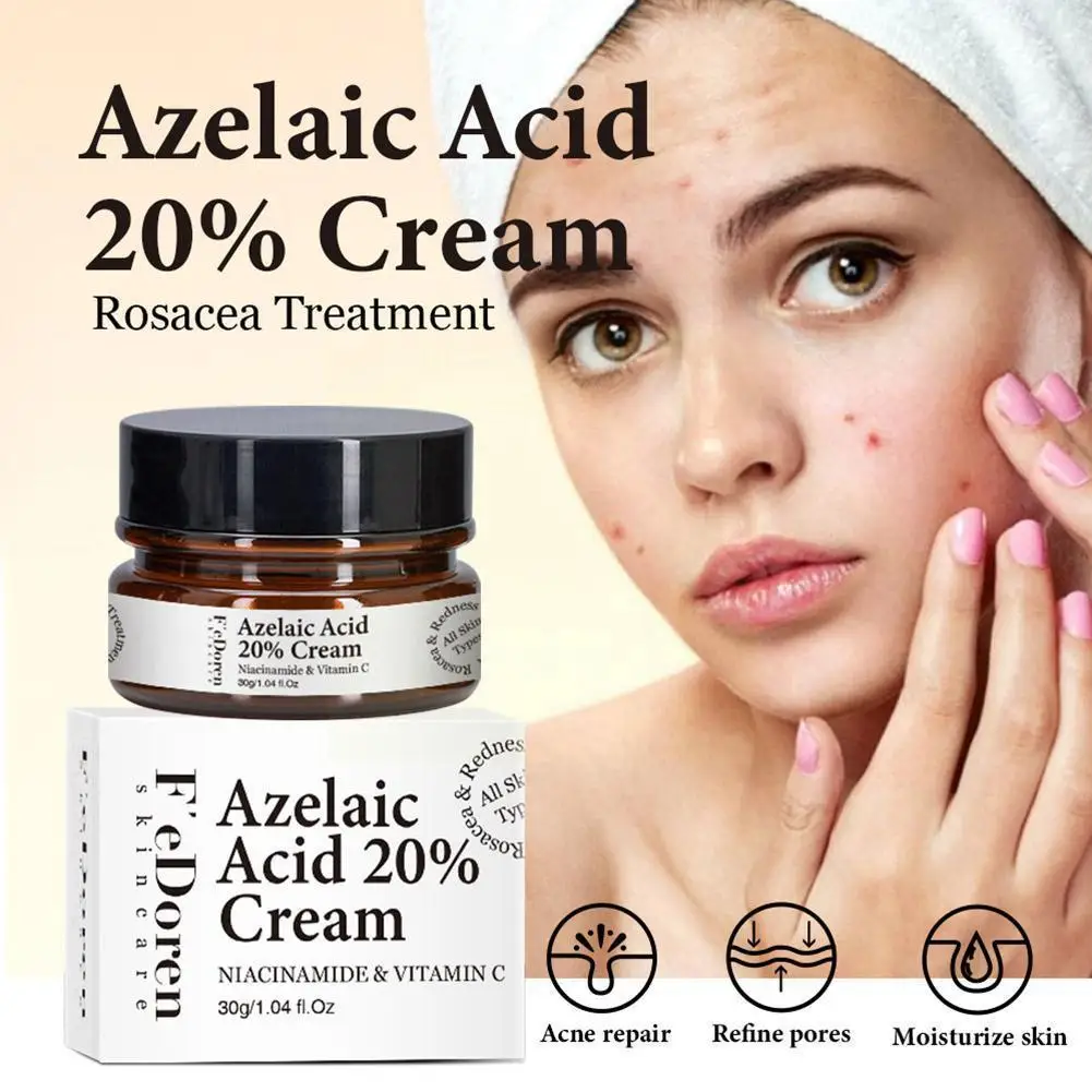 

Remove Melasma Azelaic Acid 20% Whitening Fades Acne Care Spots Cream Freckle Face Skin Arbutin Melanin Cream Dark Pigment S8w0