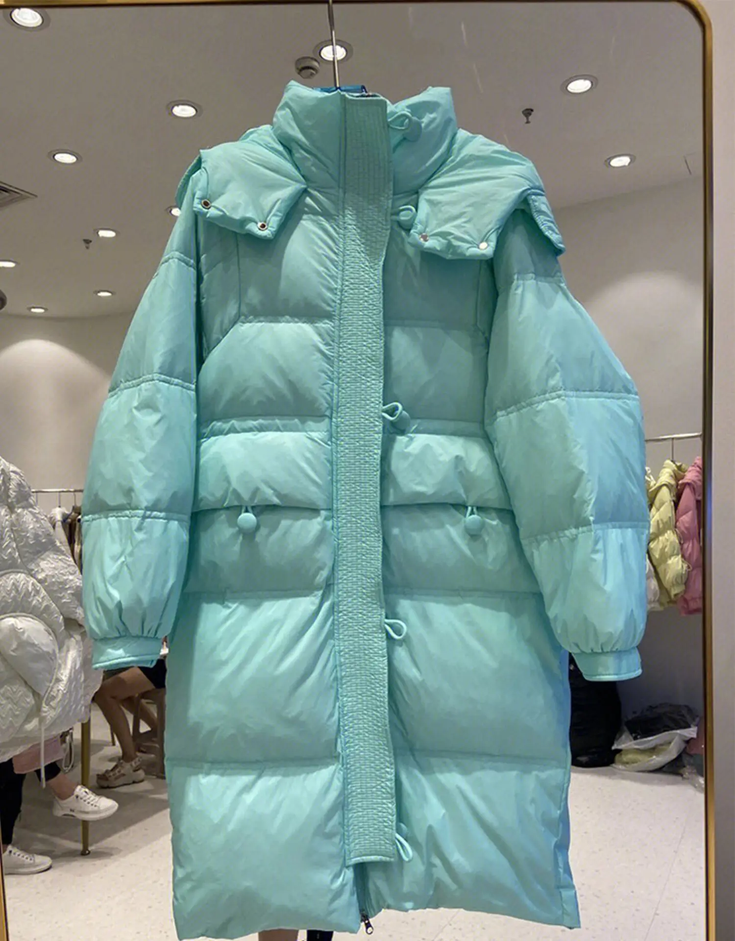 Winter Overknee Down Jacket Women's Novel High-end 2022 New Loose Korean Padded Jackets Mid-length Duck Down Hooded Overcoat