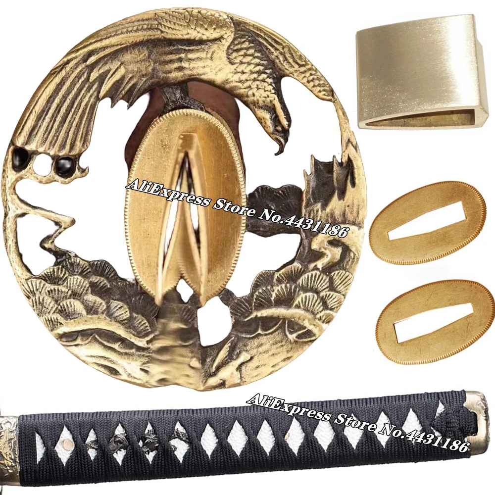 Набор металлических фурнитуры с изображением орла японского меча для катаны