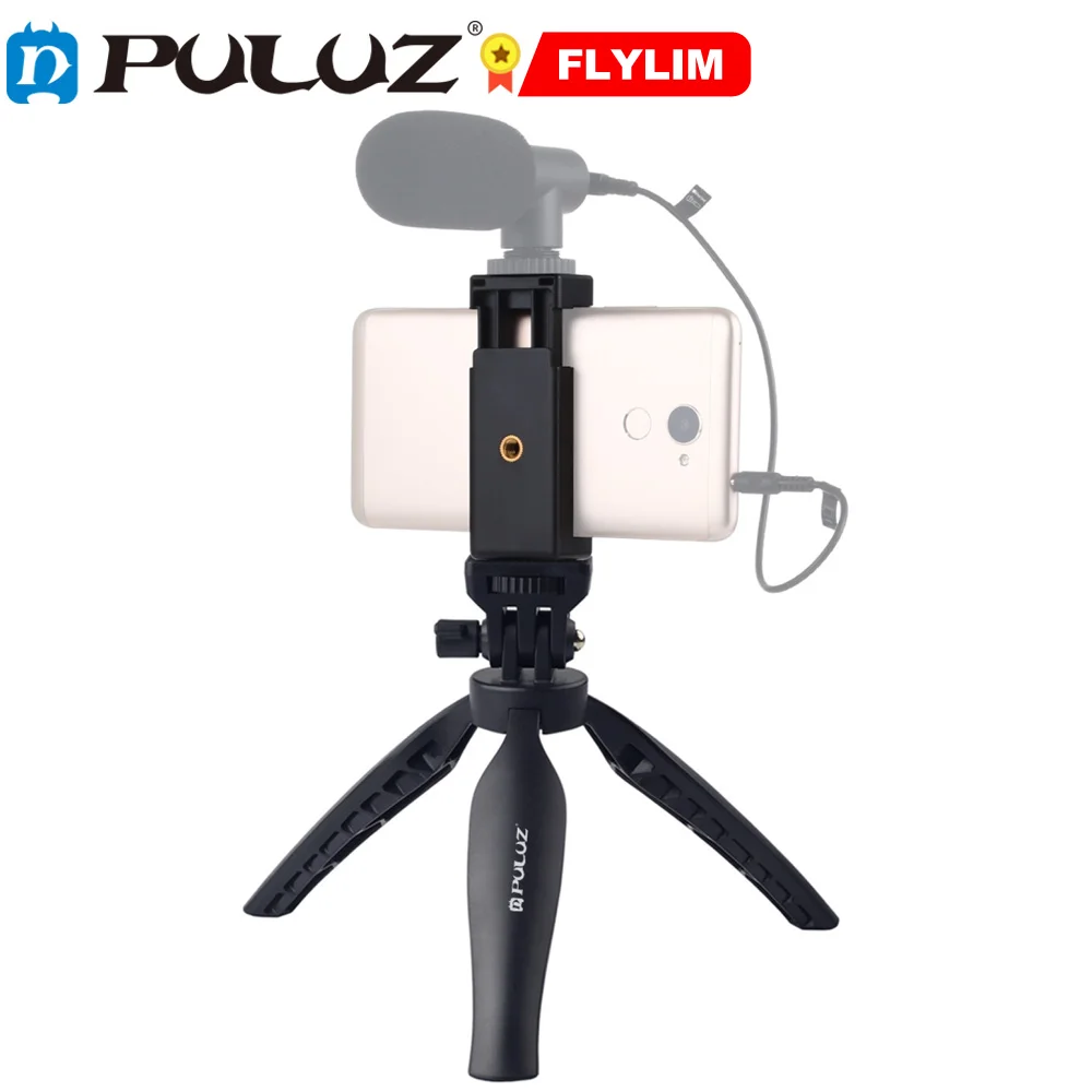

Настольный Пластиковый штатив PULUZ с зажимом для телефона и регулируемым штативом для смартфонов
