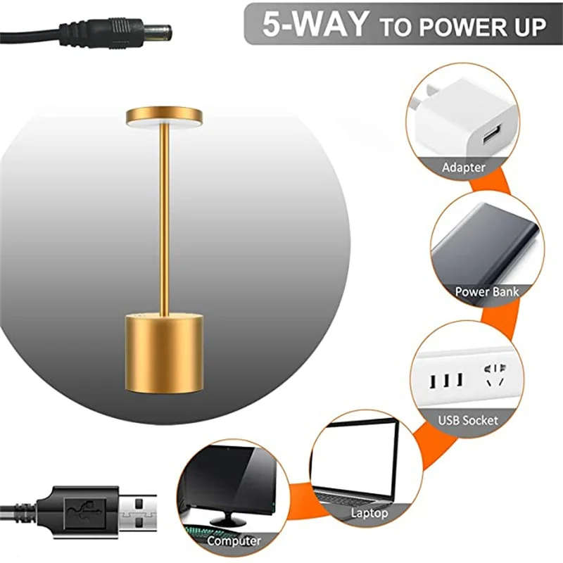 Беспроводная Настольная лампа с сенсорным управлением трехуровневый светильник