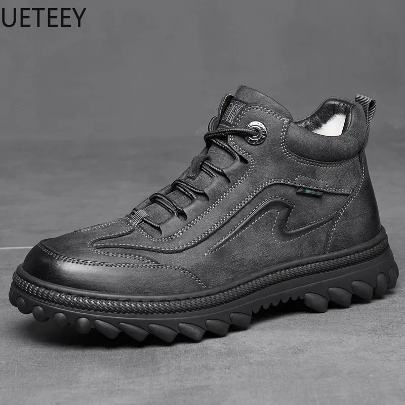 Высококачественные мужские зимние ботинки стильные сохраняющие тепло модные