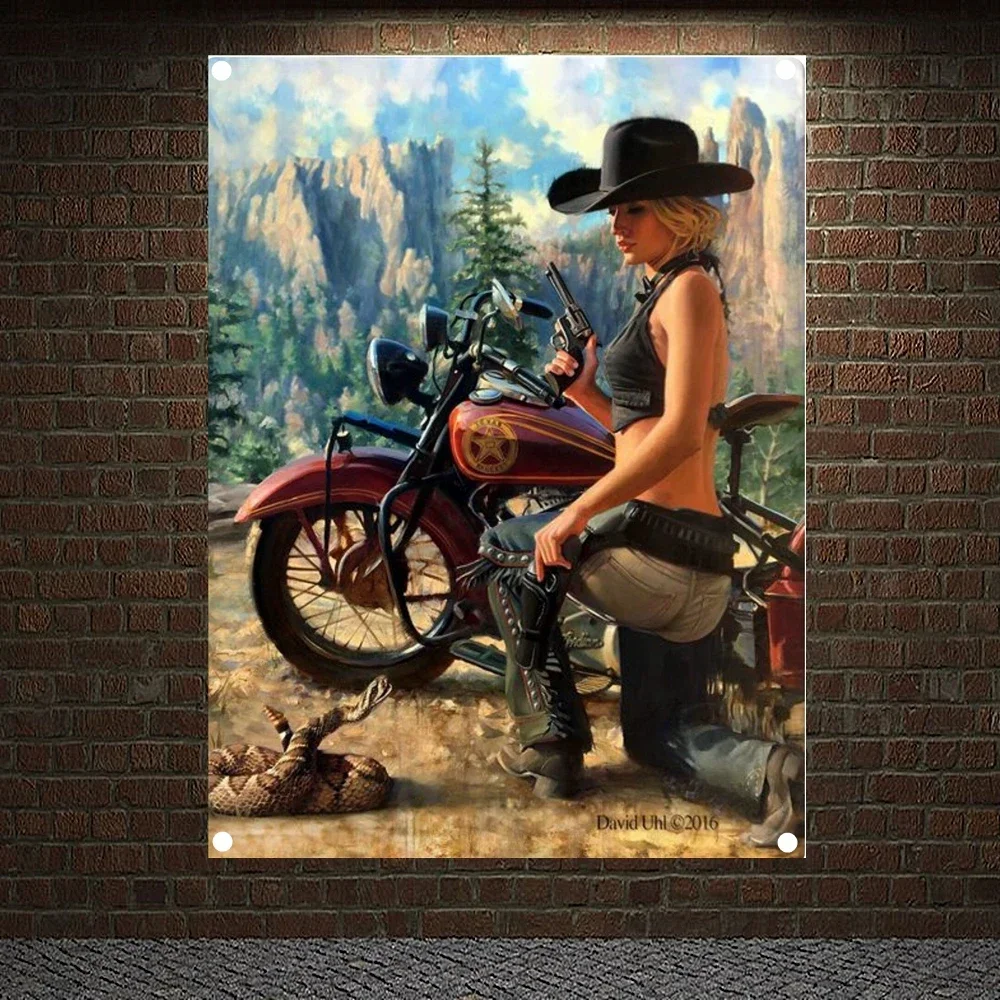 Пастушка Мотоциклист Постеры из фильмов Наклейки на стену Баннеры Настенные
