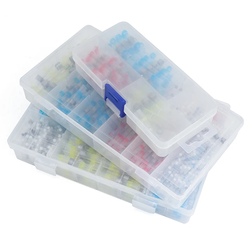 

50~500Pcs Solder Seal Wire Connectors Heat Shrink Solder Butt Connectors Kit Automotive Marine Insulated Solder Connector
