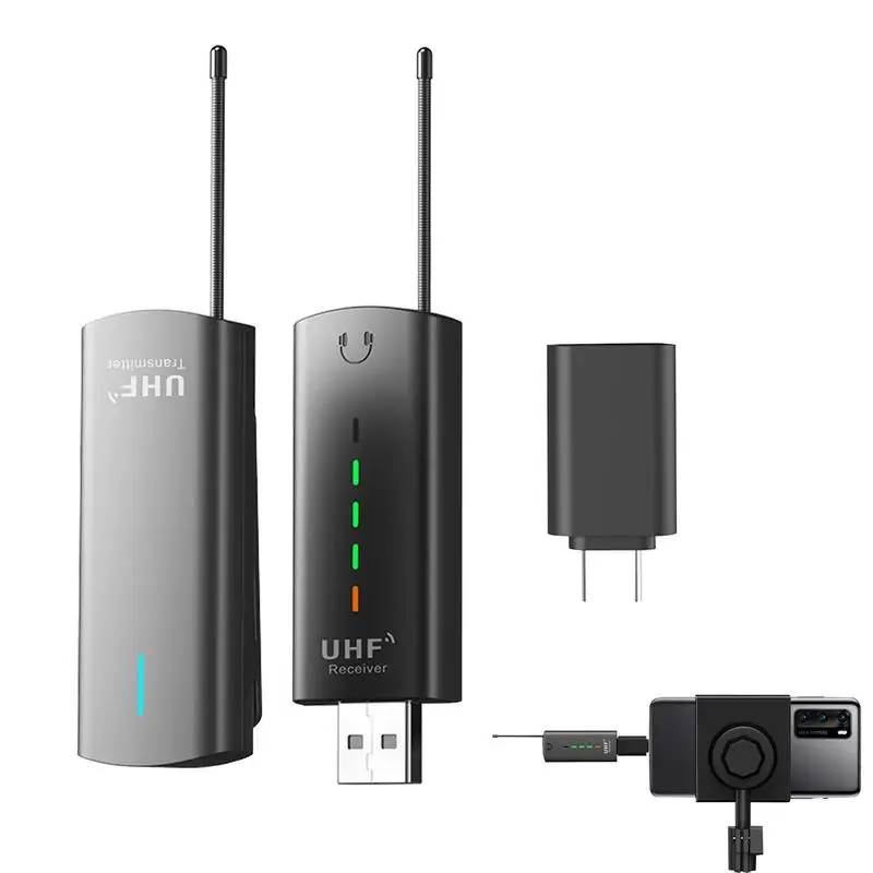 

Wireless Lapel Microphone USB Microphone For Phone Lapel Microphone With Noise Reduction For DSLR Cameras Phones Live Streaming