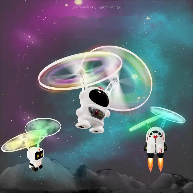 

Funny Astronaut Style Mini Infrared Induction Flying Ball Aircraft Helicopter Toy And Spaceship Shape Drone for Kids Gift