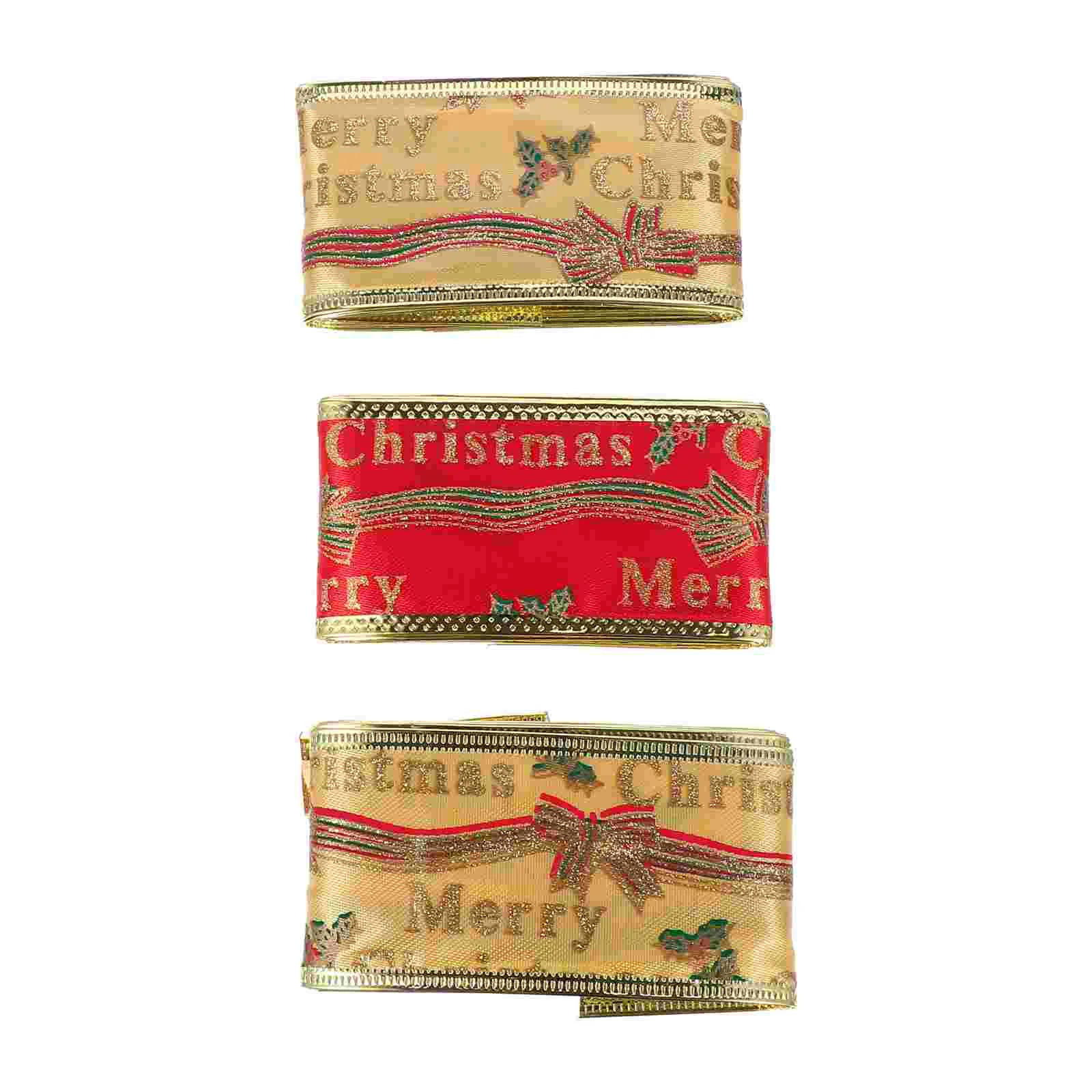 

Ribbon Christmas Gift Ribbonsgolden Diycraft Gold Vintage Present Wrap Grosgrain Crafts Party Supplies Treedecor Packing Bow Tie