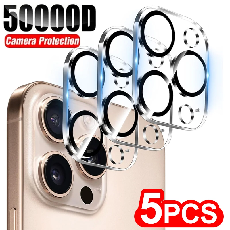 1-5PCS For iPhone 16 15 14 13 Pro Max Plus 13Mini Back Camera Full Cover Tempered Glass Rear Lens HD Clear Screen Protector Film