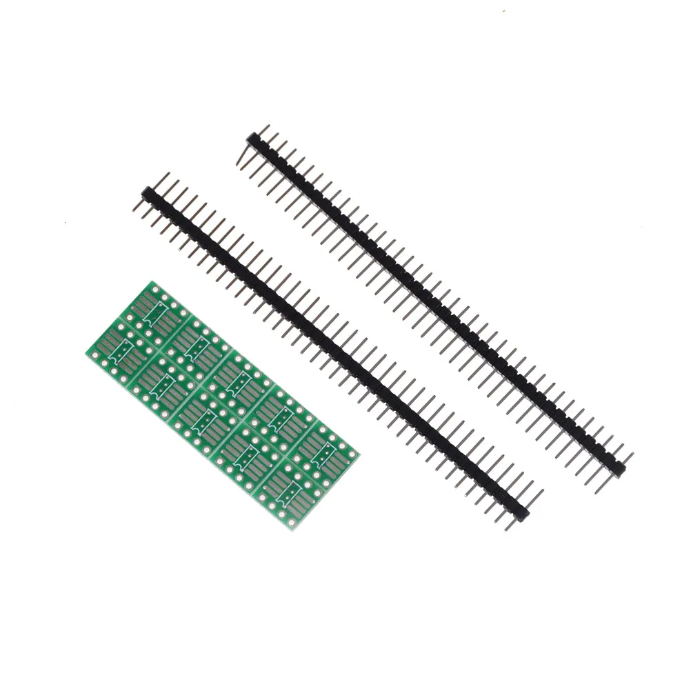 

10pcs Double Sides Electronic Circuit TSSOP8 SSOP8 SOP8 SMD To DIP8 Adapter to DIP+ Pin Header PCB Board Converter 0.65mm/1.27mm
