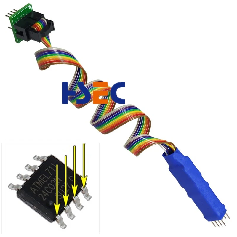 SOIC8 SOP8 тестовый зажим провод зонда для EEPROM 93CXX/25CXX/24CXX Программирование цепи на USB