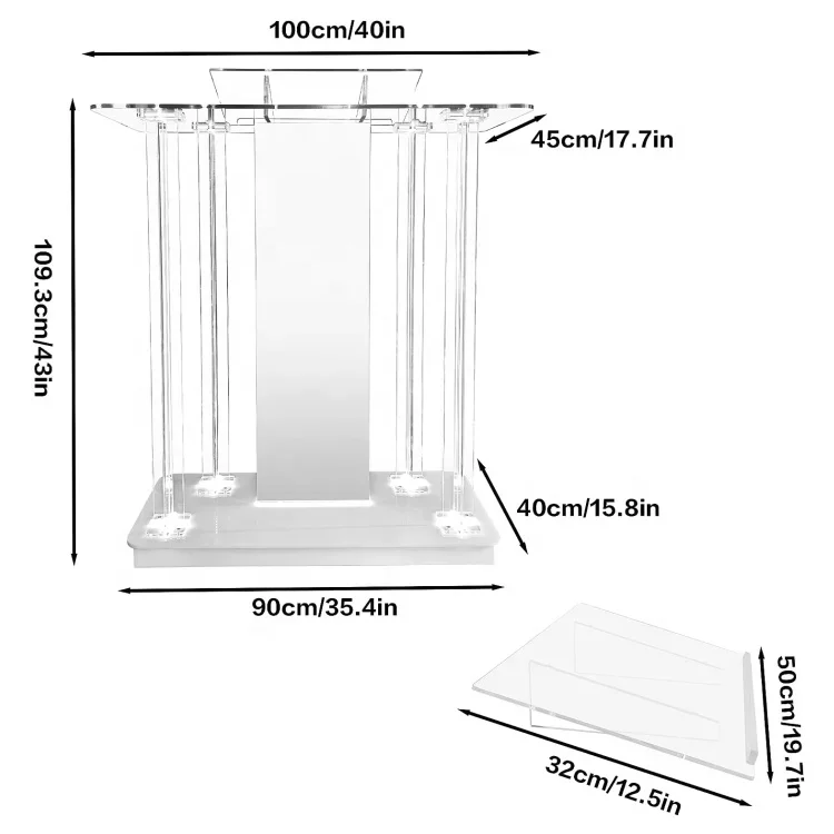 Акриловый подиум с колесами EP-006