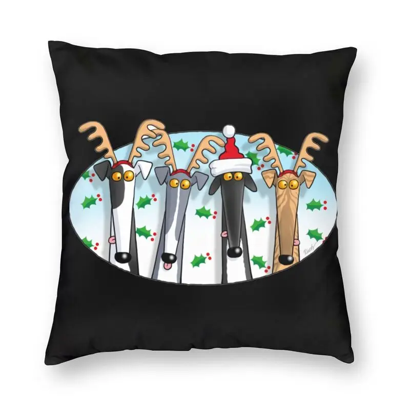 

Наволочка для подушки Greyhound Whippet Sighthound 40x40 Домашняя Декоративная Подушка для дивана с мультяшным принтом животных двусторонняя