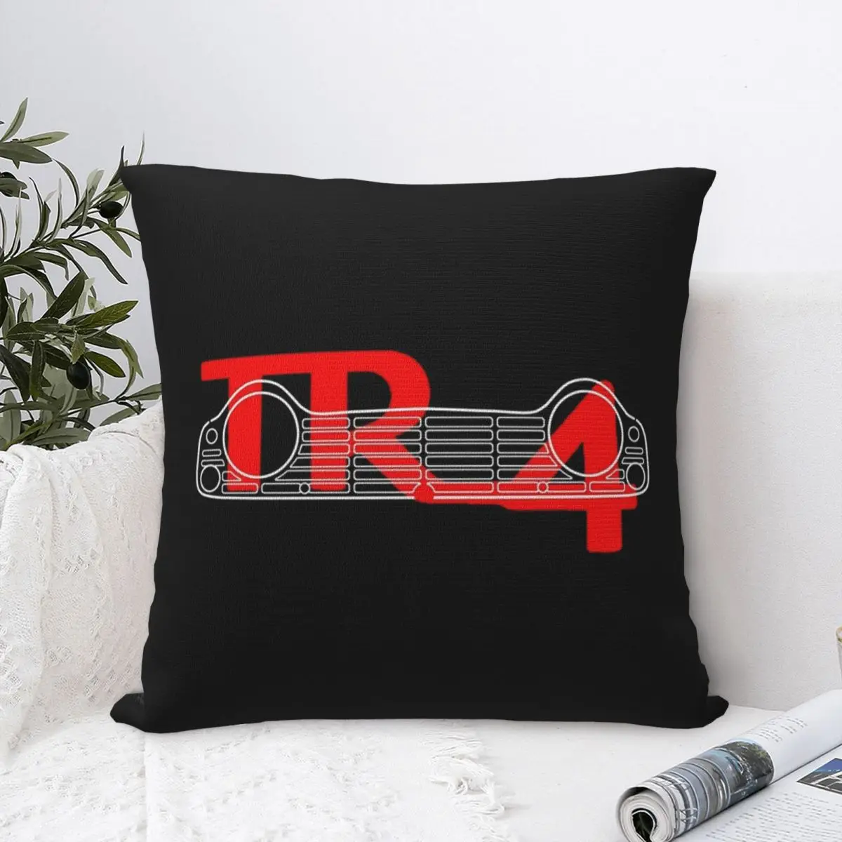 

Triumph TR4 Classic 1960s British Car Grille And Emblem Square Pillowcase Cushion Cover Pillow Case Polyester Throw Pillow cover