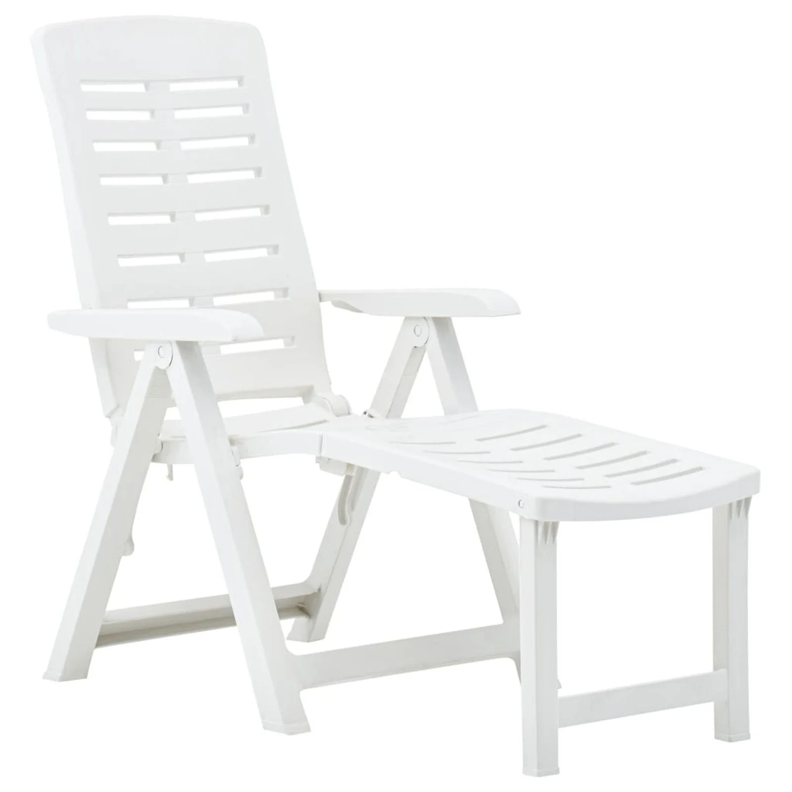 

Folding Sun Lounger Plastic White