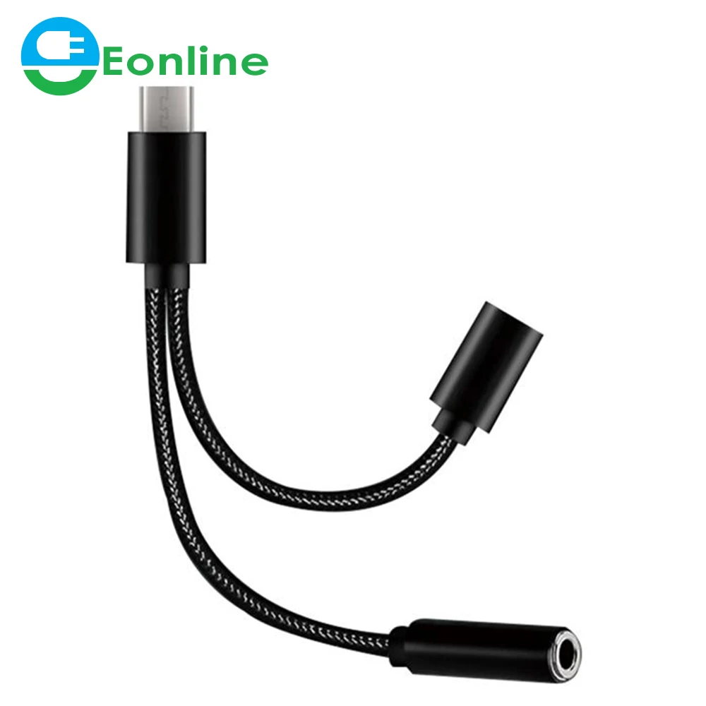 

Cable de carga de Audio 2 en 1, divisor de auriculares para Xiaomi Y Huawei, convertidor tipo C de USB-C tipo C a 3,5mm Aux