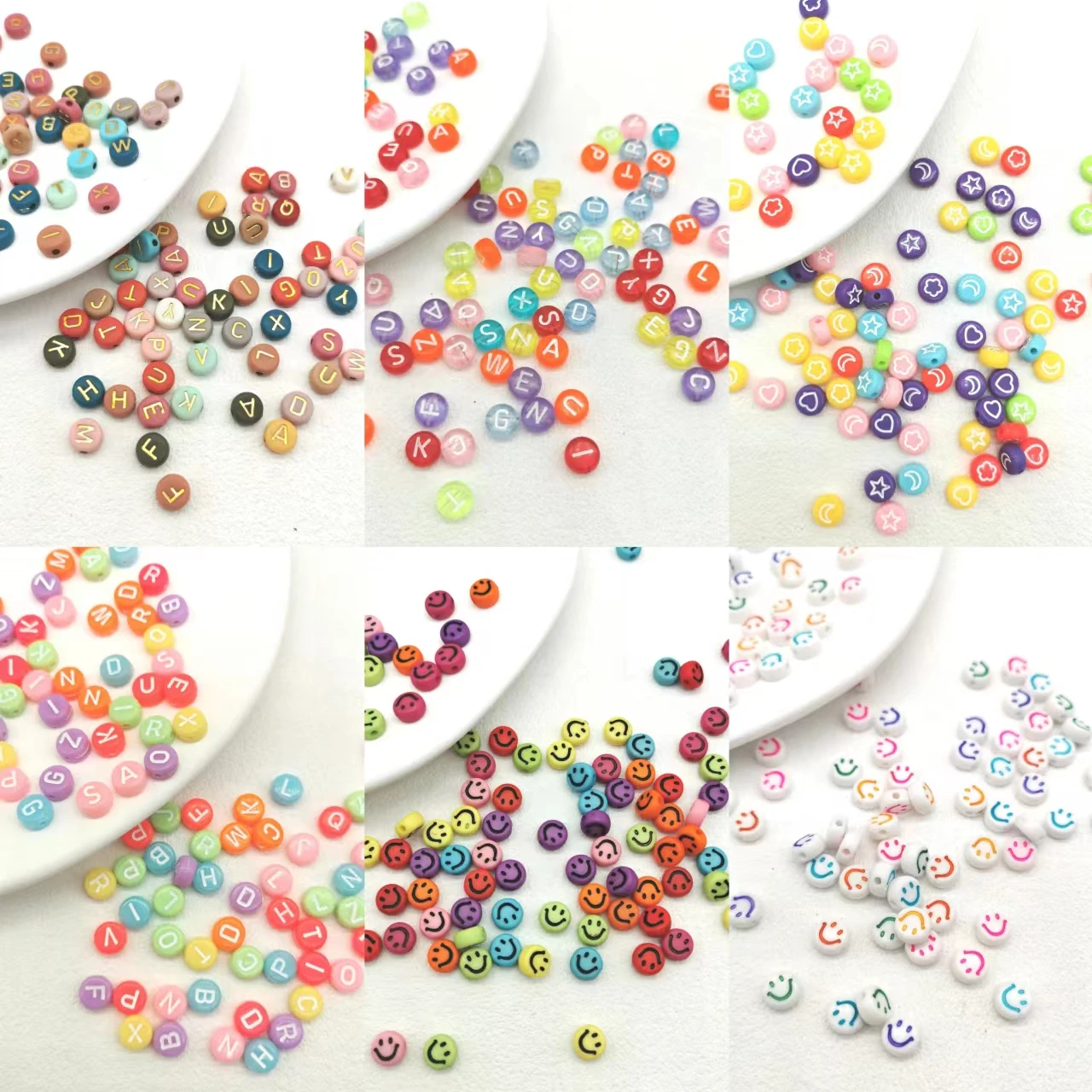 

Модные Акриловые бусины с улыбающимся сердцем, 100 шт., подходят для самостоятельного изготовления ювелирных изделий ручной работы, для изго...