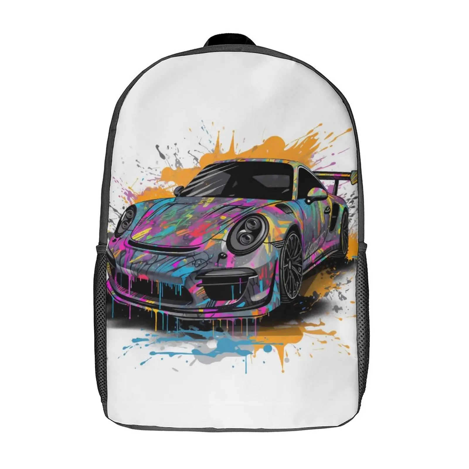 

Classic Sports Car Backpack Grafitti Psychadelic Streetwear Backpacks Youth Cycling Soft High School Bags Colorful Rucksack