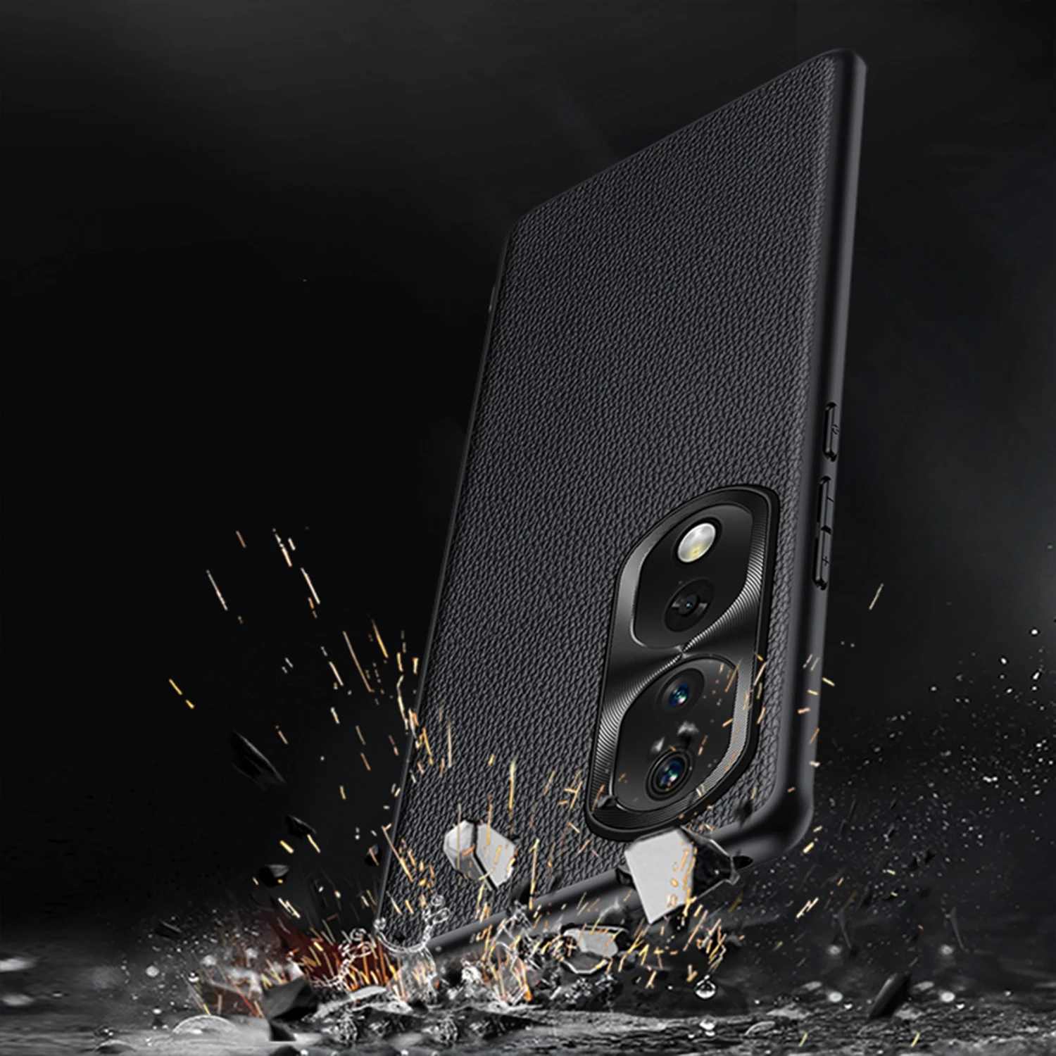 Genuine Leather Mobile Phone Cases For Honor 80 Pro 3d Lens Full Protector Cover For Honor80 Pro Coque Luxury Phone Shell