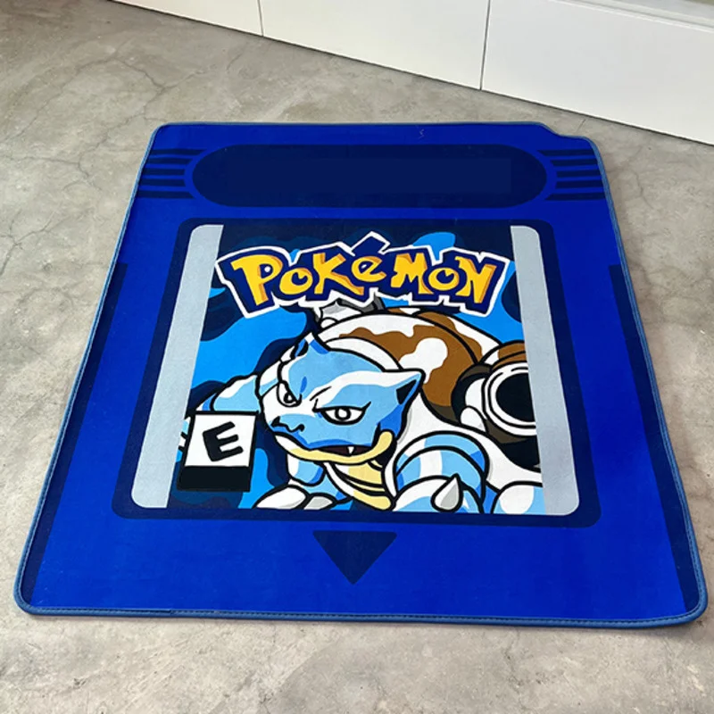

100x60cm Large Cartoon Pokemon Game Cassette Carpet Anime Pikachu Play Rug Chair Floor Non-slip Bedroom Floor Mat Home Decor
